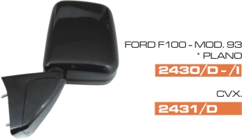 Espejo Ford F100 1993 para Furgon - Pickup, derecho e izquierdo plano 180 x 140 mm – código FRA 2430