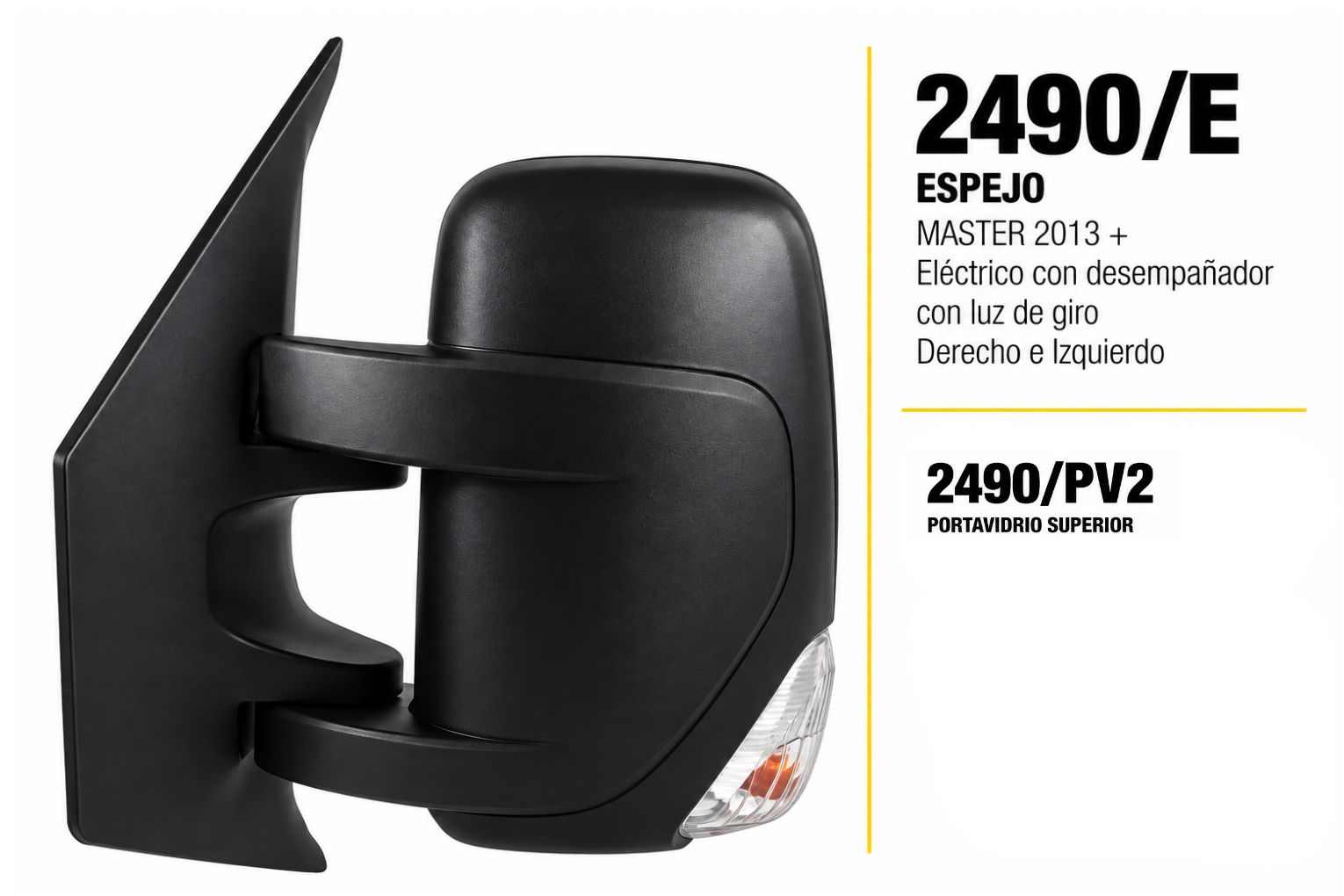 Portavidrio Renault Master 2013 + para Furgón, 2490 sup con desempañador derecho e izquierdo – código FRA 2490/PV2