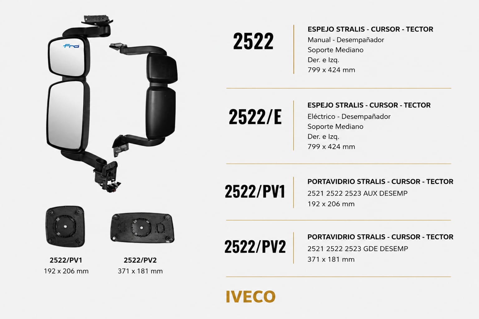 Espejo Iveco Stralis - Cursor Tector