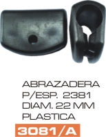 Abrazadera 2381 Scania para Camion - Autobus, plastica negro o 22 mm – código FRA 3081/A