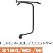 Soporte Espejo Ford 4000 para Camión, derecho e izquierdo rebatible negro 535 mm – código FRA 3124/S