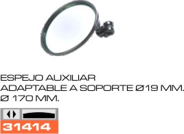 Espejo Universal Auxiliar Adaptable A Soporte O 19Mm