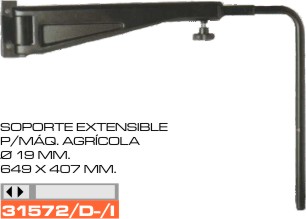 Soporte Espejo Universal Extensible Para Maquina Agricola Camion - Autobus, soporte o 19 derecho e izquierdo 649 x 407 mm – código FRA 31572