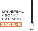 Soporte Espejo Universal Jeep para Camion - Autobus Pickup, extensible negro 480 mm – código FRA 3202/S