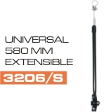 Soporte Espejo Universal para Camion - Autobus Pickup, extensible negro 580 mm – código FRA 3206/S