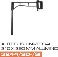 Soporte Espejo Universal para Camion - Autobus, aluminio derecho e izquierdo largo 310 x 390 mm – código FRA 3244/S