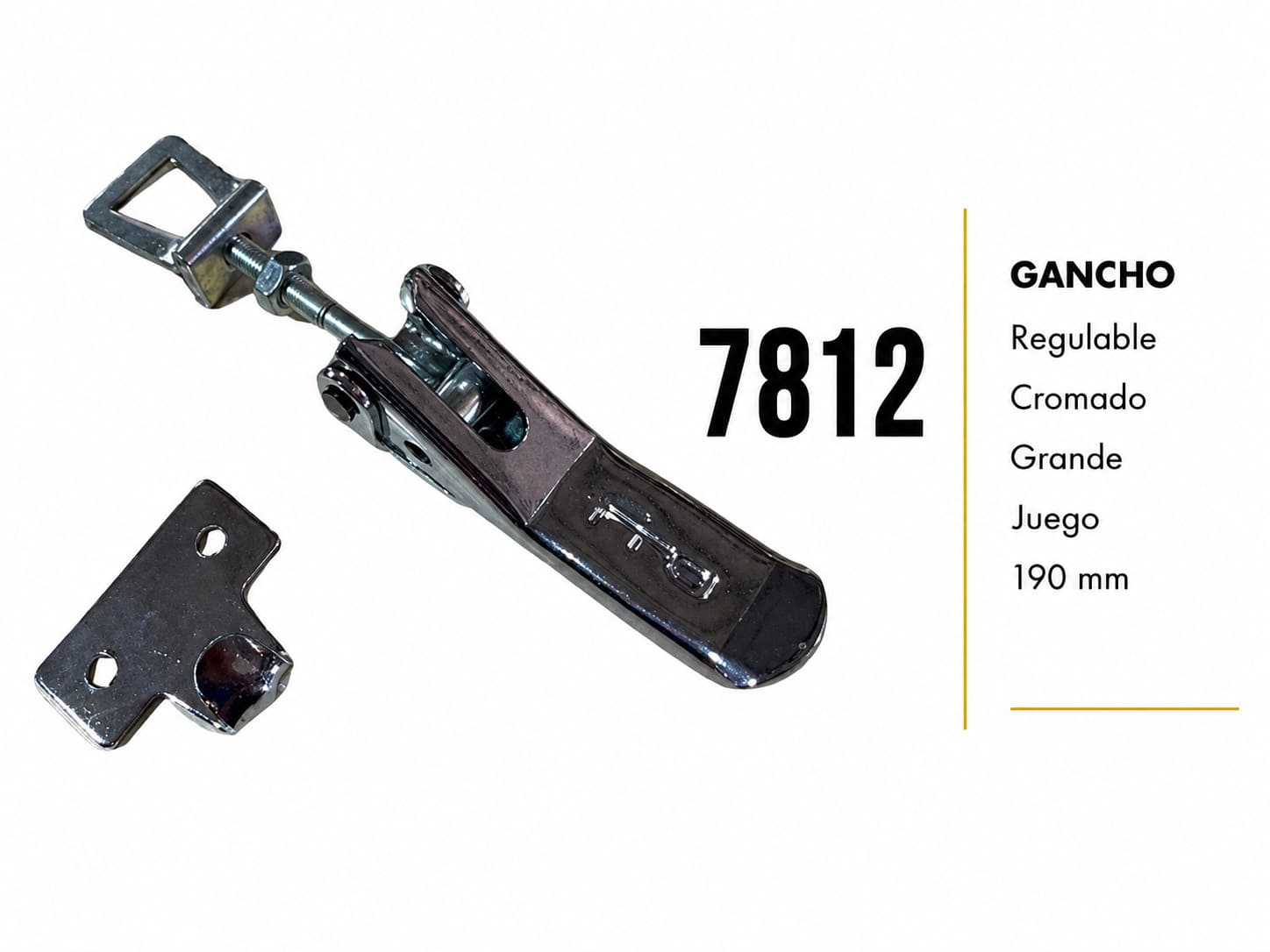Gancho Universal Regulable Cromado Grande